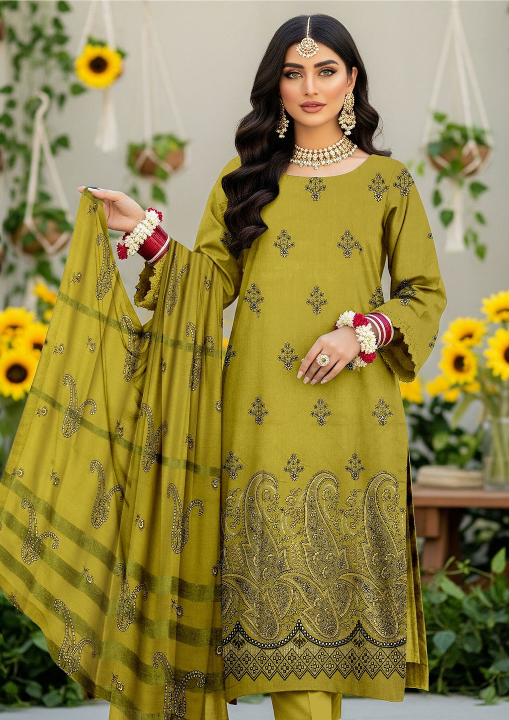 AINA - Unstitched Embroidered Dhanak