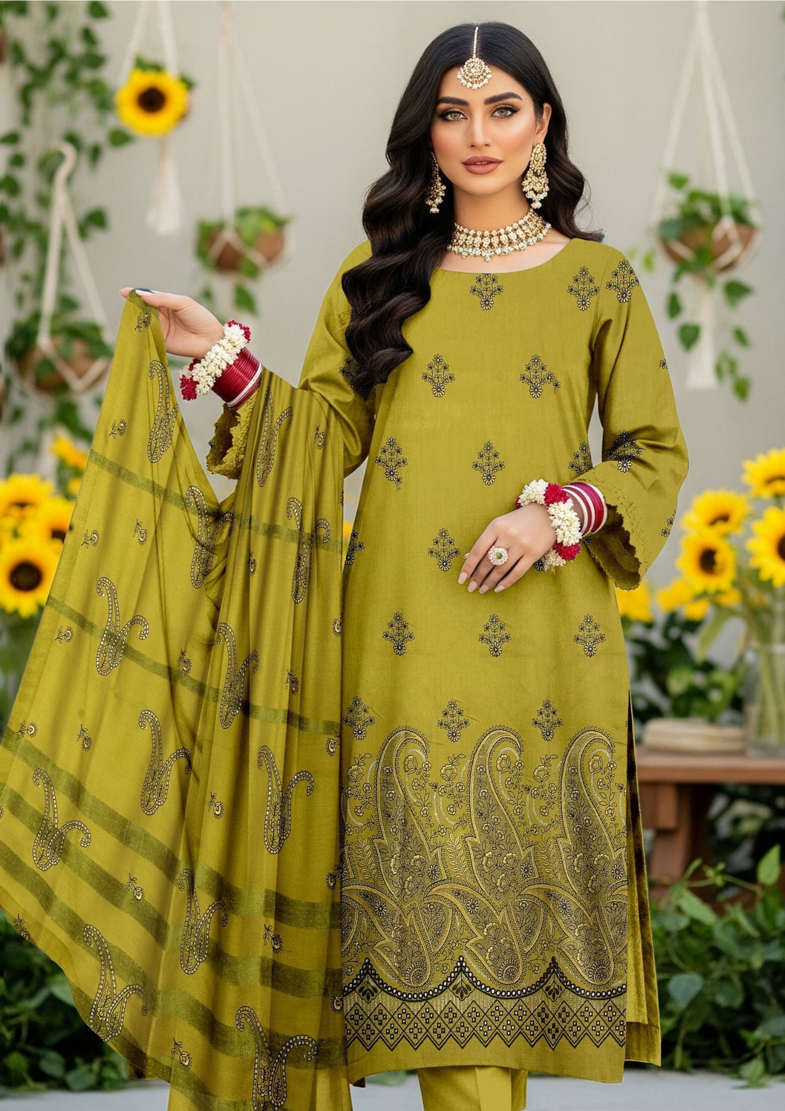 AINA - Unstitched Embroidered Dhanak
