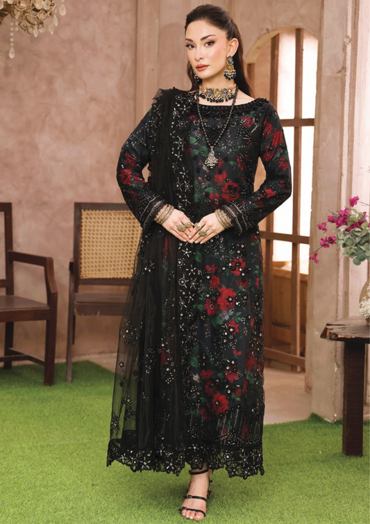 SHEESH MAHAL - Semi Stitched 3 - Piece Embroidered