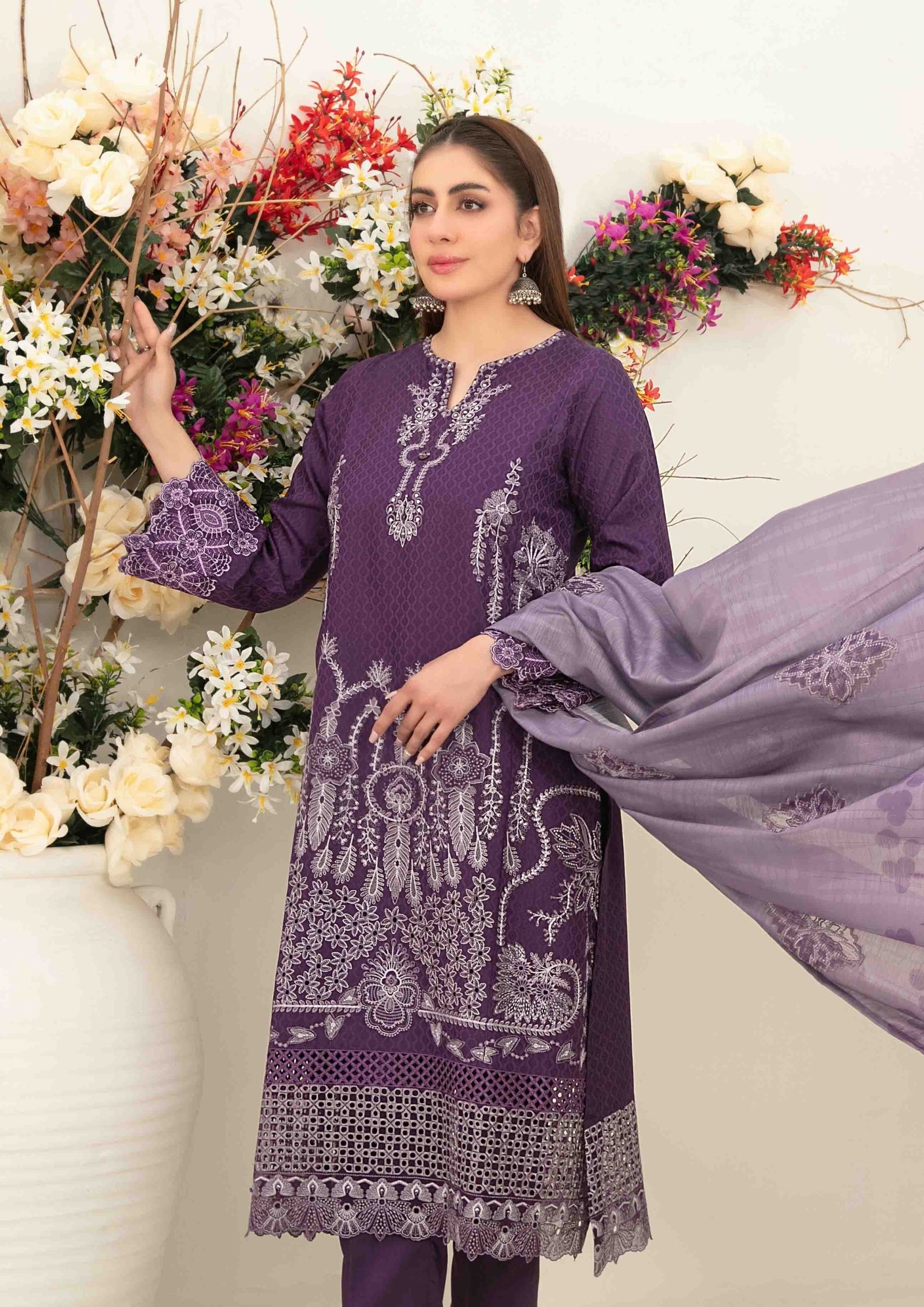 ZAFRAH - Semi Stitched Embroidered Viscose