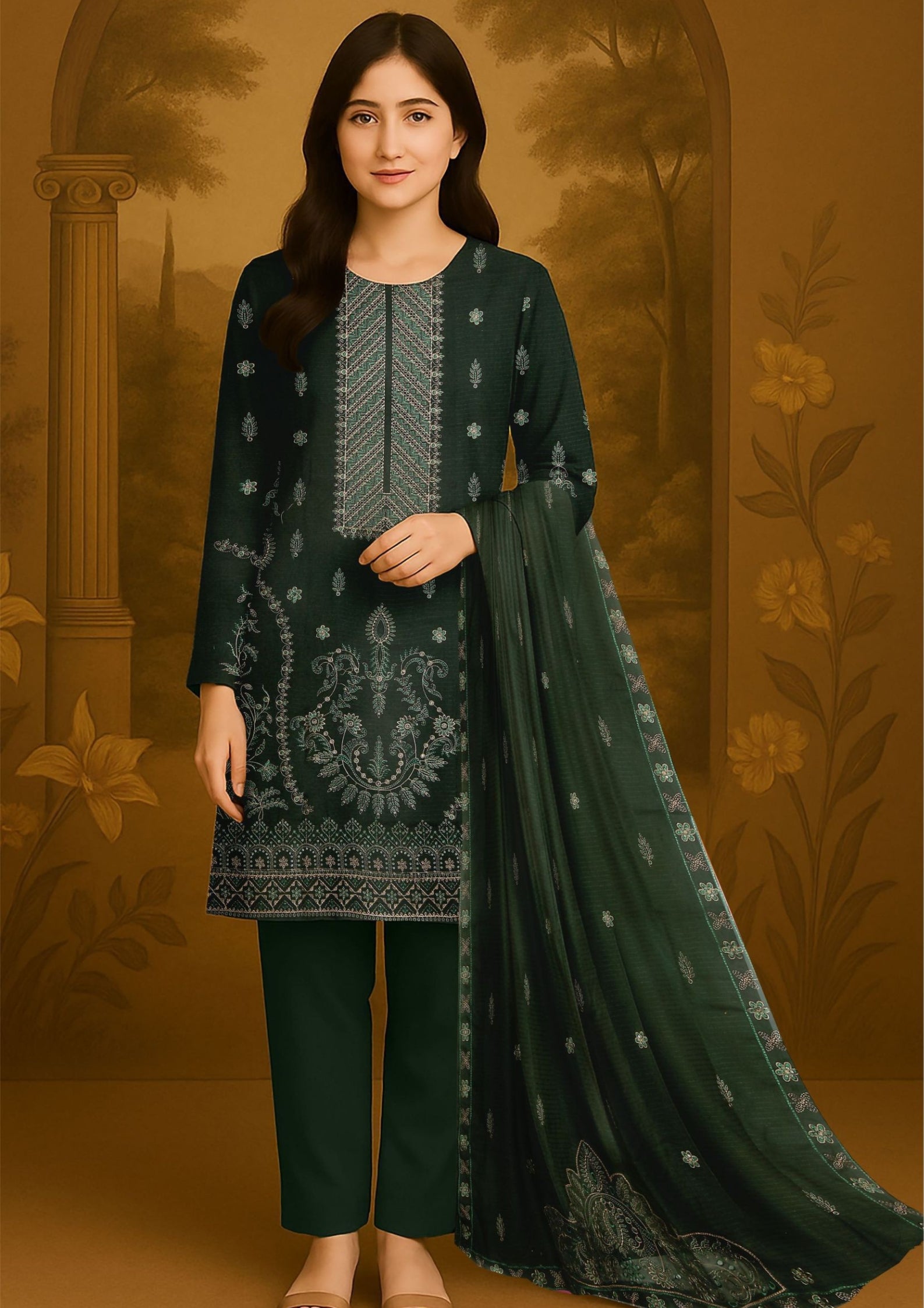 Shabnam - Unstitched 3-Piece Exclusive Dhanak