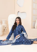 ZEENAT - Unstitched 3-PCS Digital Printed Staple