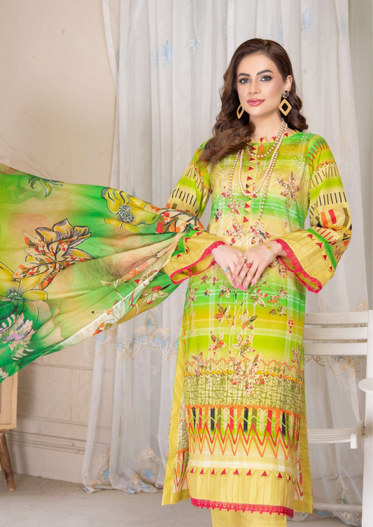 KAJAL - Unstitched 3-Piece Digital Lawn