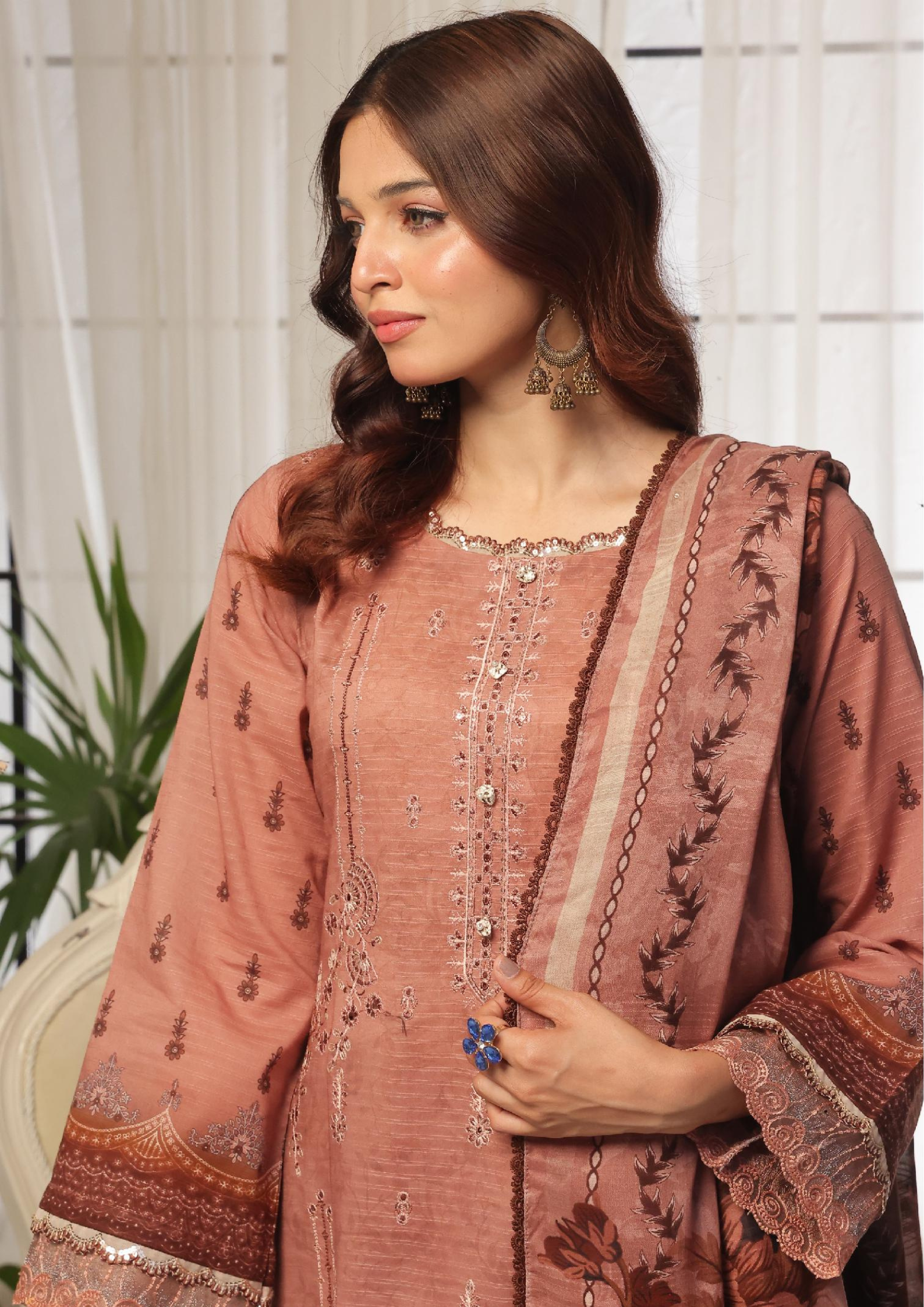 CHANDNI RAAT - Unstitched 3-Piece Bana Dora Digital Lawn
