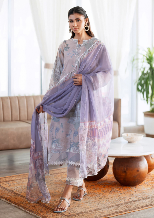 PARIZAAD - Unstitched 3-Piece Digital Print Lawn
