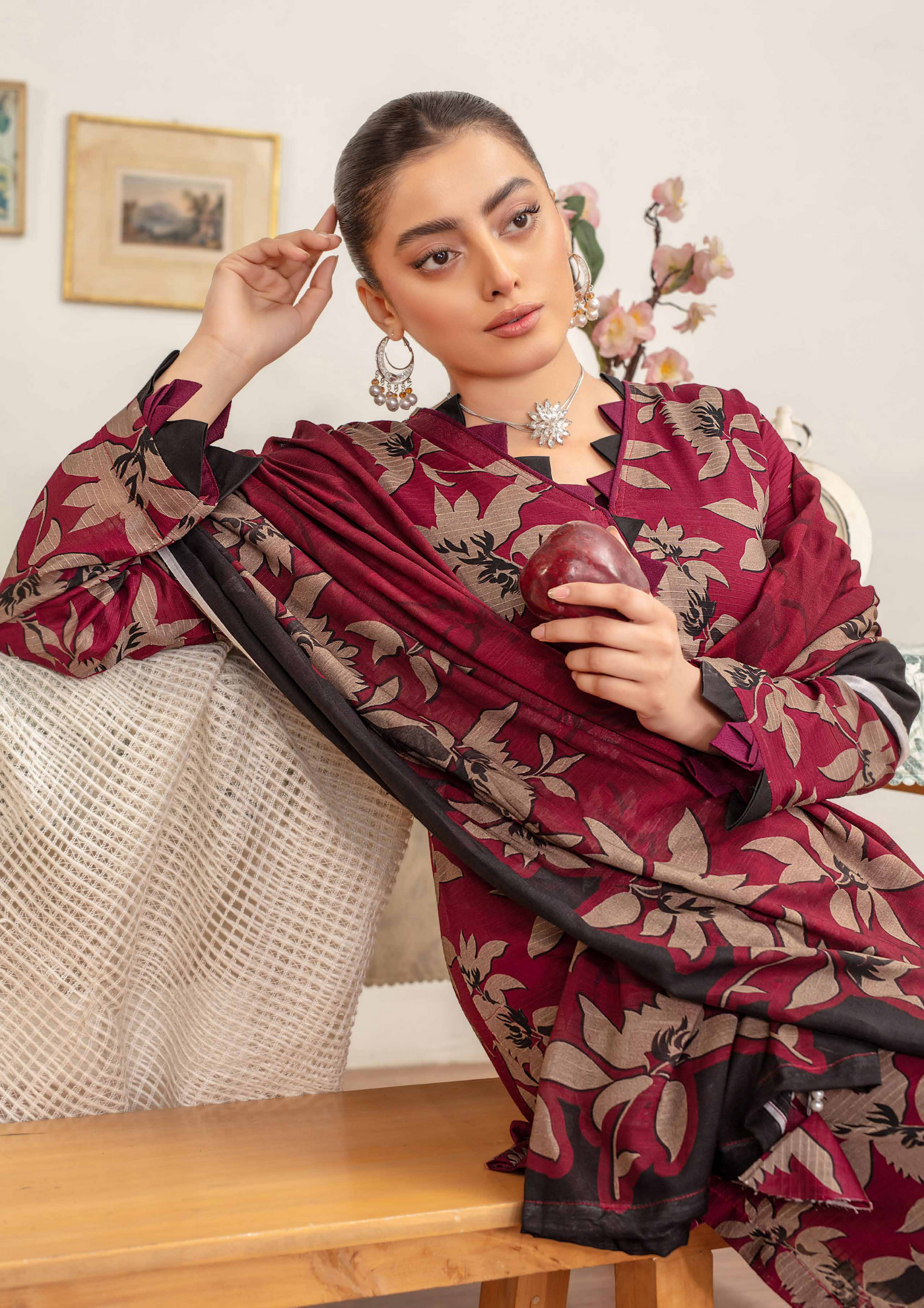 AROOHI - Unstitched 3-Piece Printed Lawn