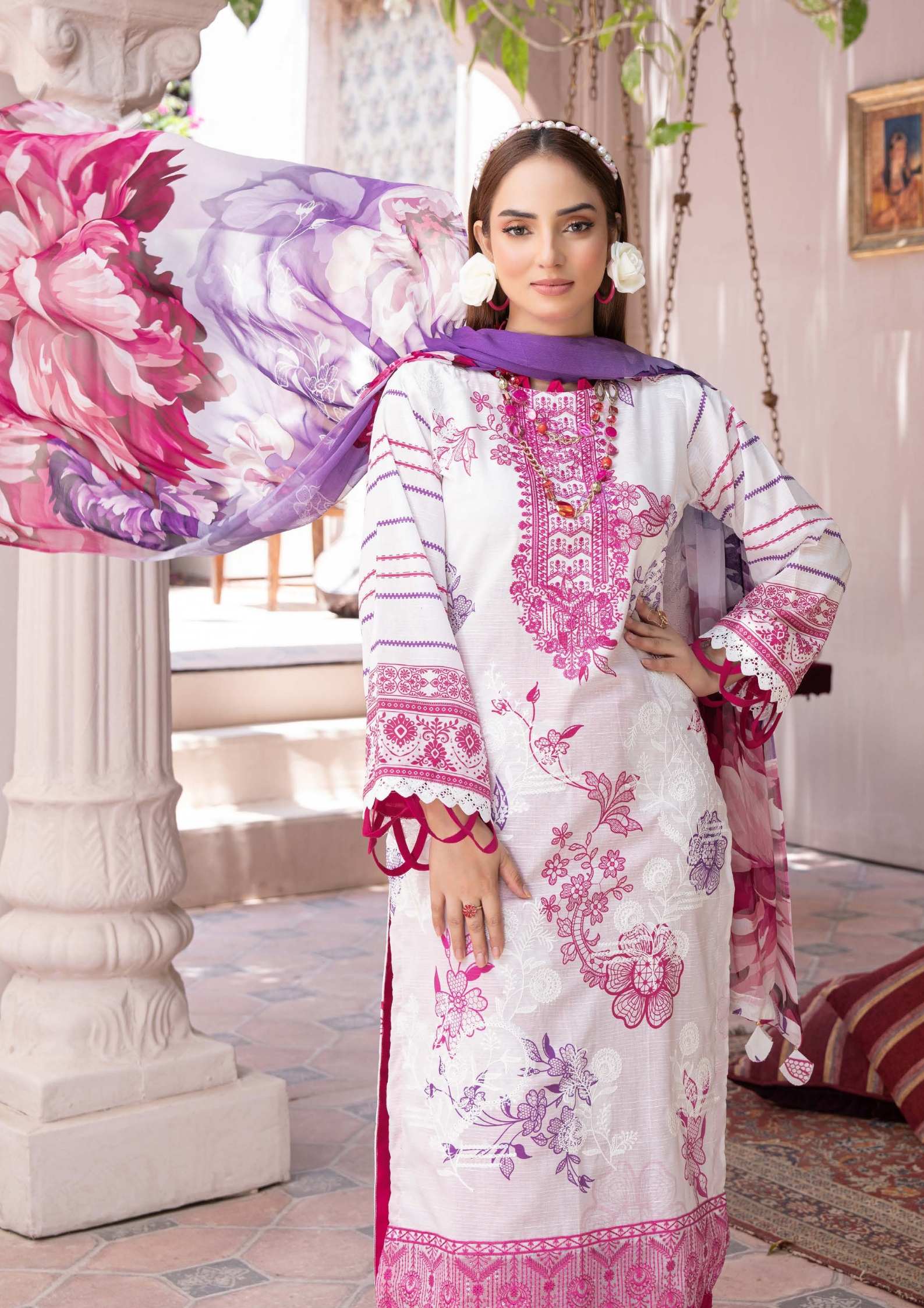 DHAGAY - Unstitched 3-Piece Embroidered Lawn