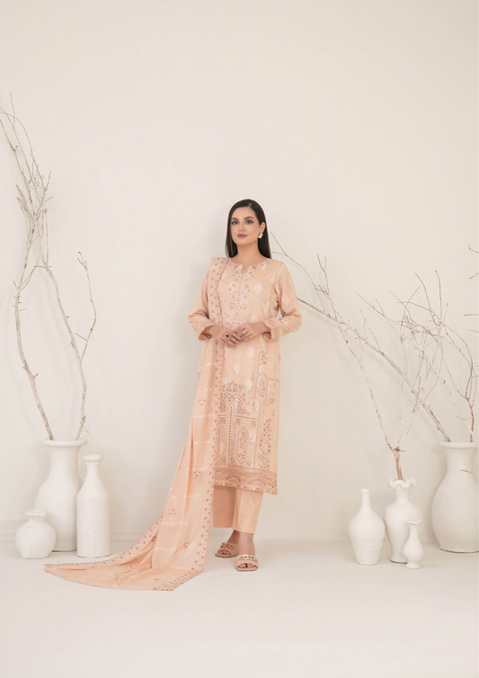 ZEENAT - Unstitched 3-Piece Broshia Banarsi