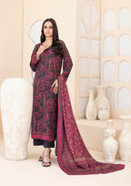ZEENAT - Unstitched 3-PCS Digital Printed Staple