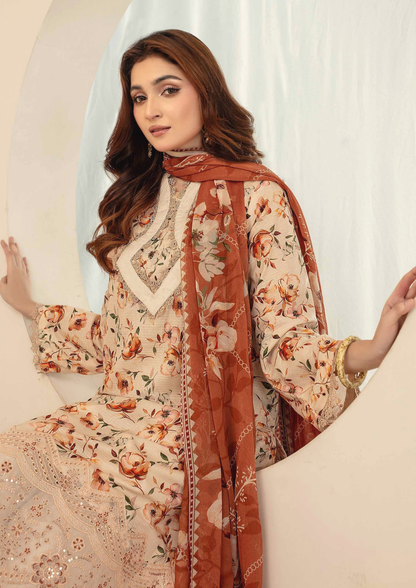 AQAS - Unstitched 3-Piece Digital Printed