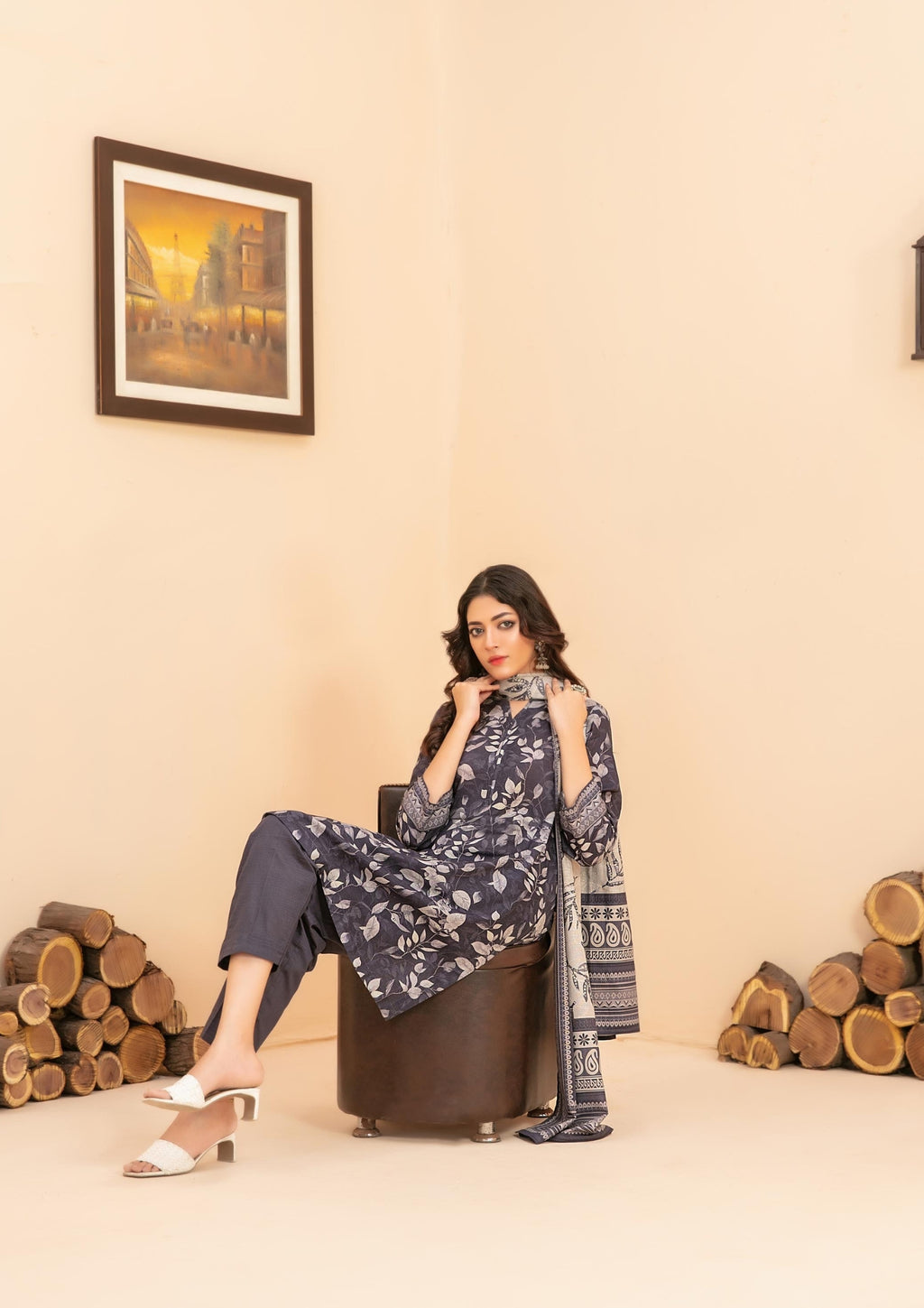 ZARQA - 3-PCS Unstitched Khaddar