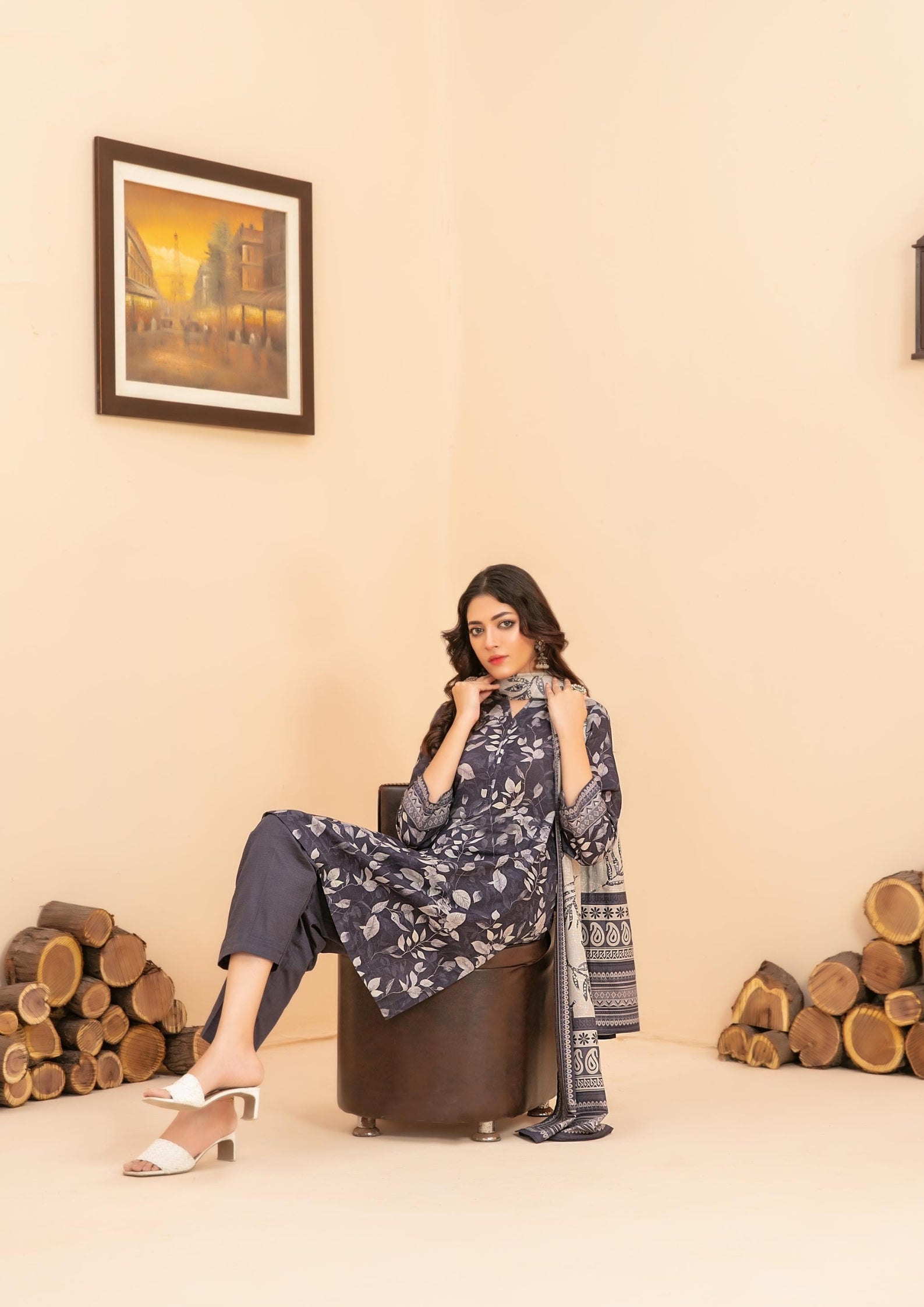 ZARQA - 3-PCS Unstitched Khaddar
