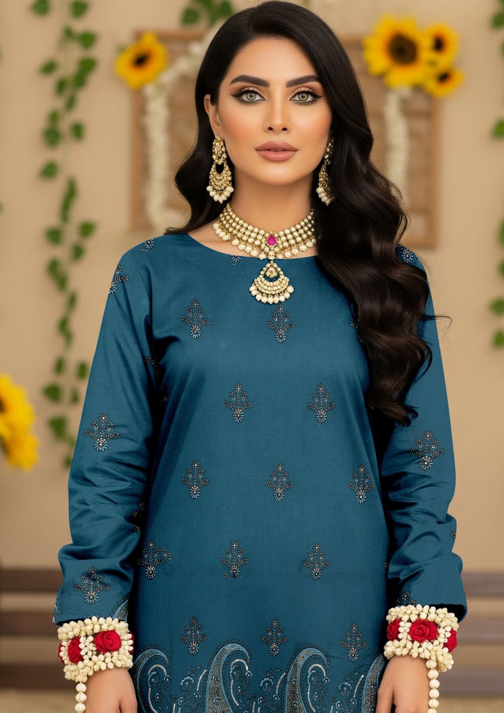 AINA - Unstitched Embroidered Dhanak