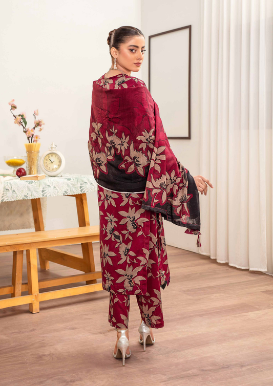 AROOHI - Unstitched 3-Piece Printed Lawn