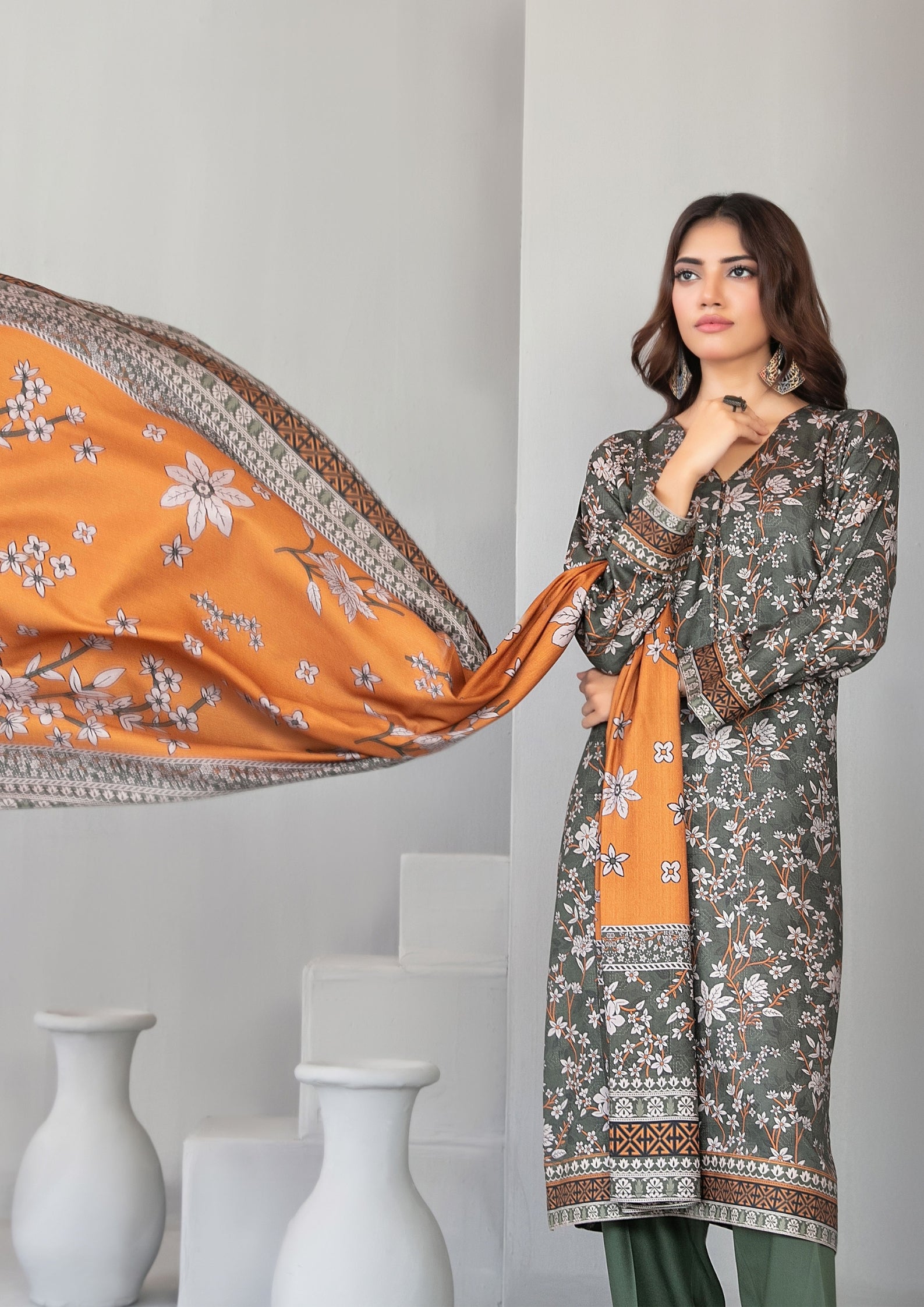 AFSANA - Unstitched Digital Printed Twill