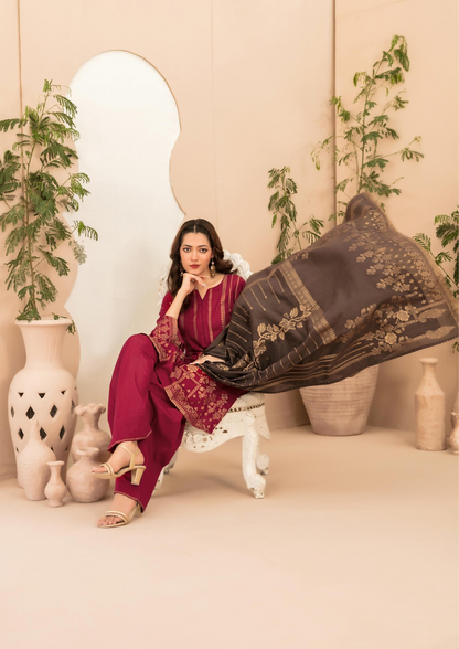 LAWN TALE - Unstitched 3-Piece Broshia Banarsi Lawn