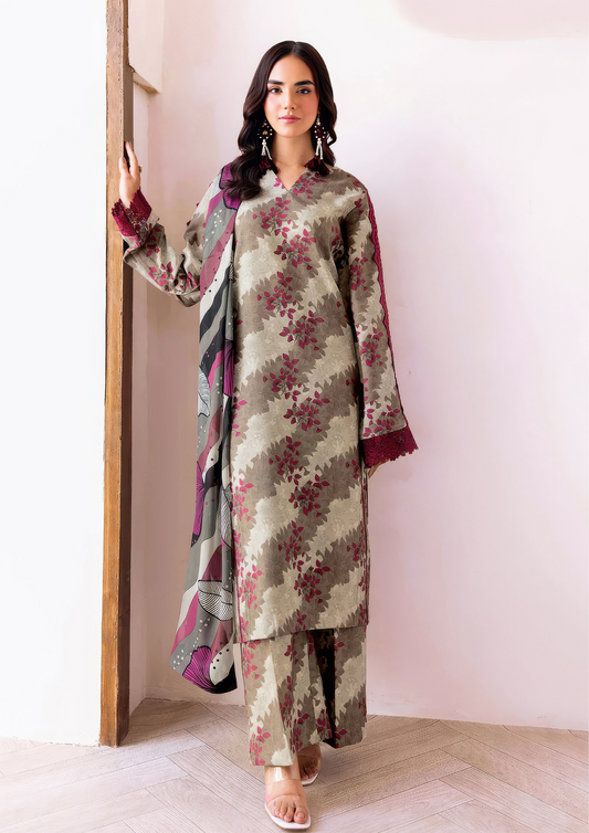 NAQSH-E-NAAZ - Unstitched 3-Piece Digital Bana Dora Lawn
