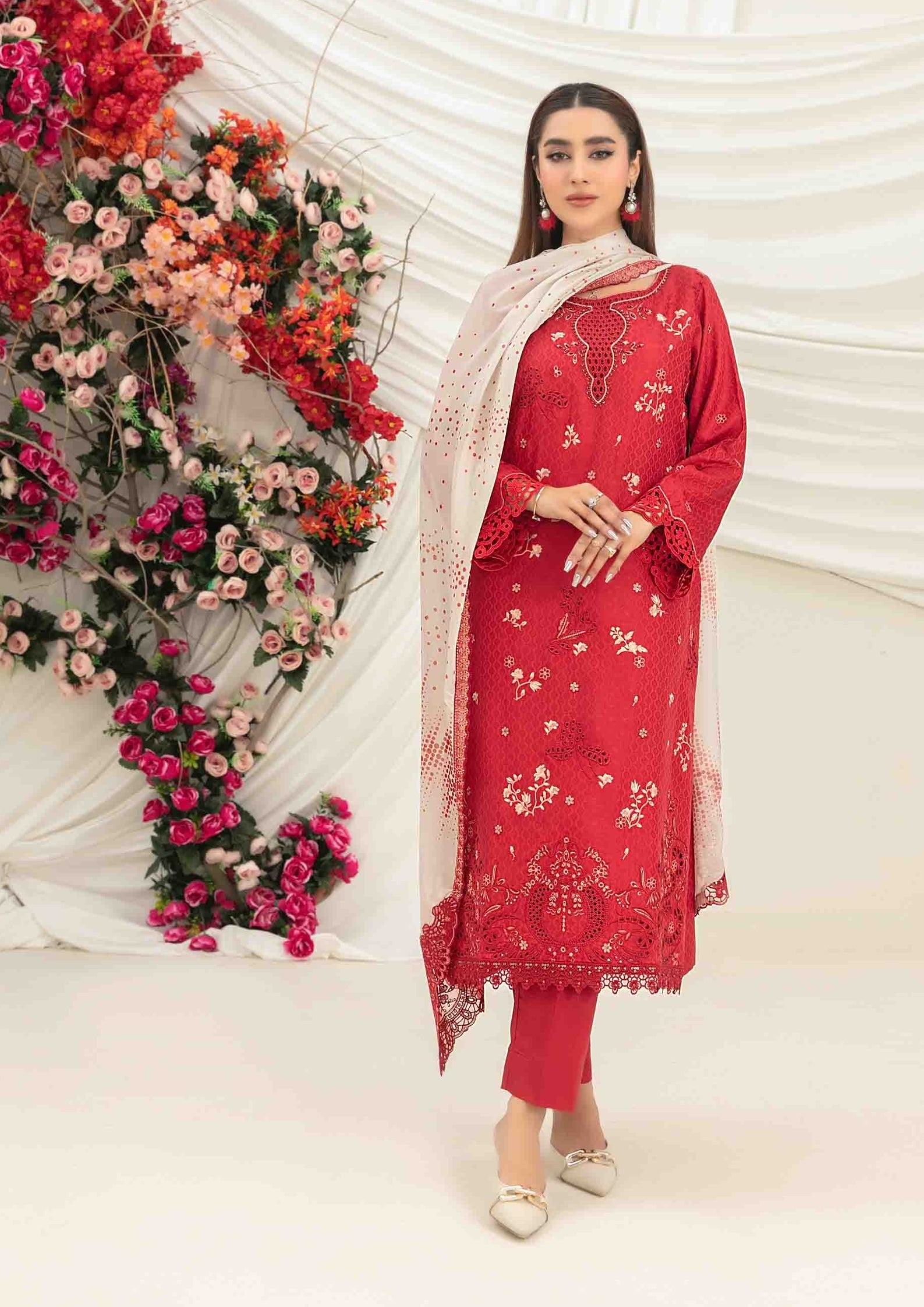 ZAFRAH - Semi Stitched Embroidered Viscose