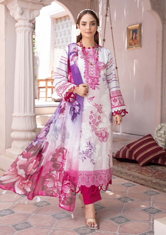 DHAGAY - Unstitched 3-Piece Embroidered Lawn