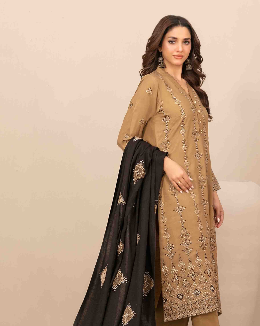 INAYA - Semi Stitched Embroidered