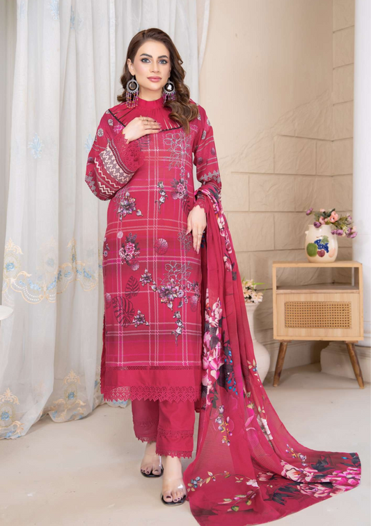 KAJAL - Unstitched 3-Piece Digital Lawn