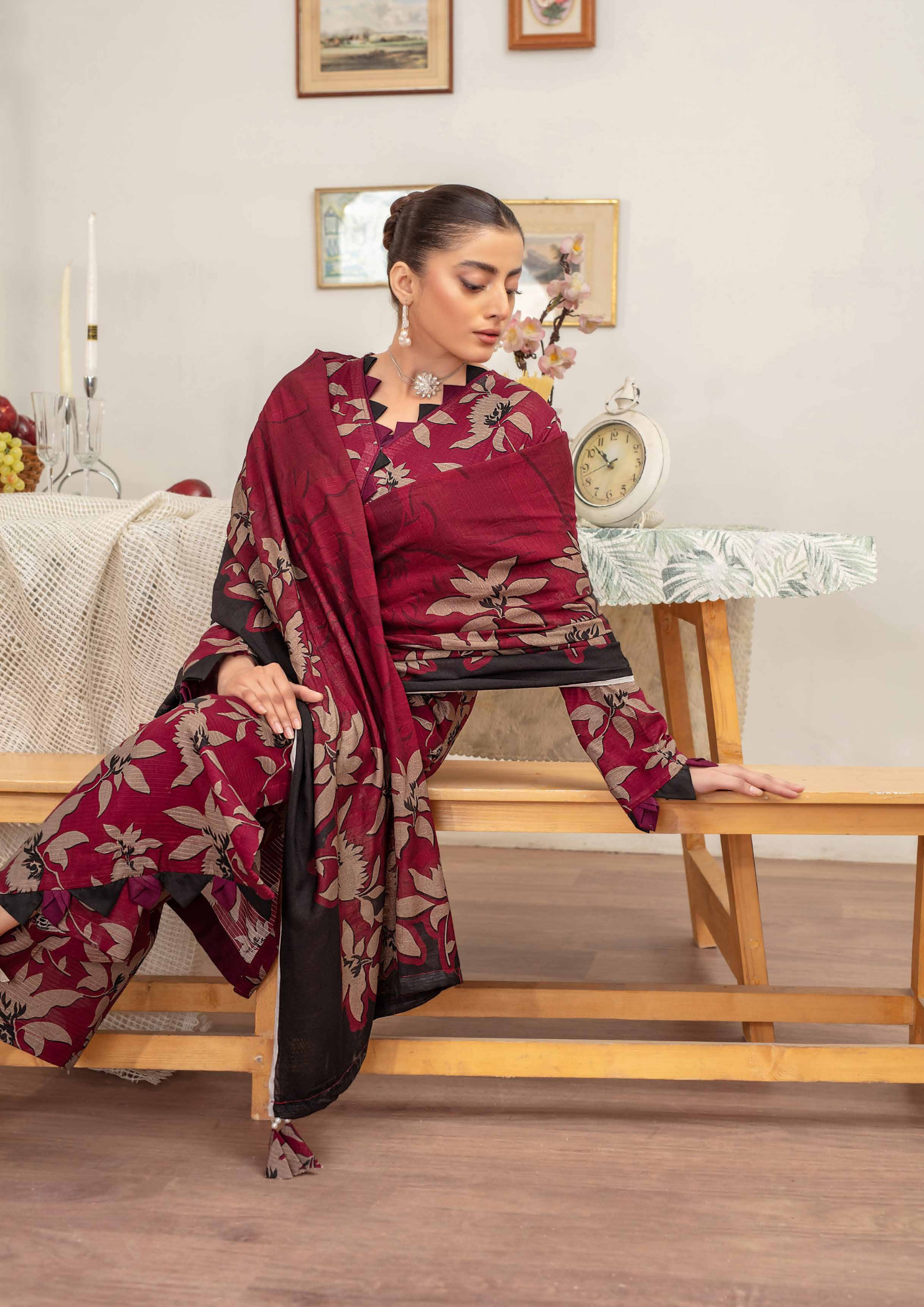 AROOHI - Unstitched 3-Piece Printed Lawn