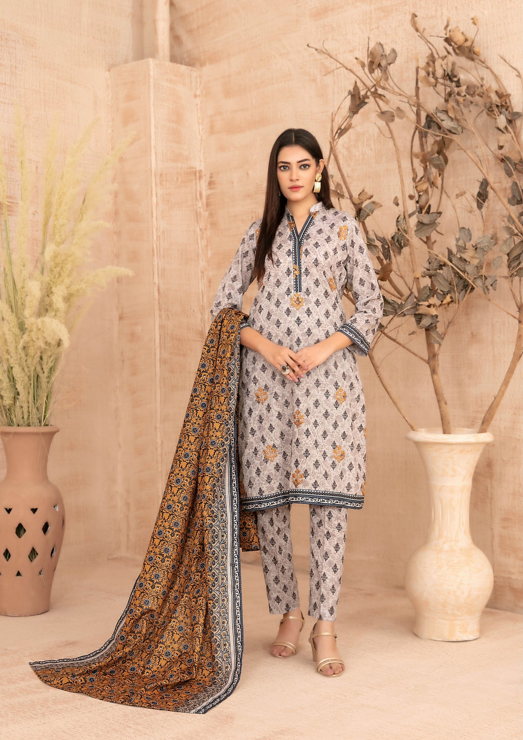 ZIMAL - Unstitched Embroidered Khaddar