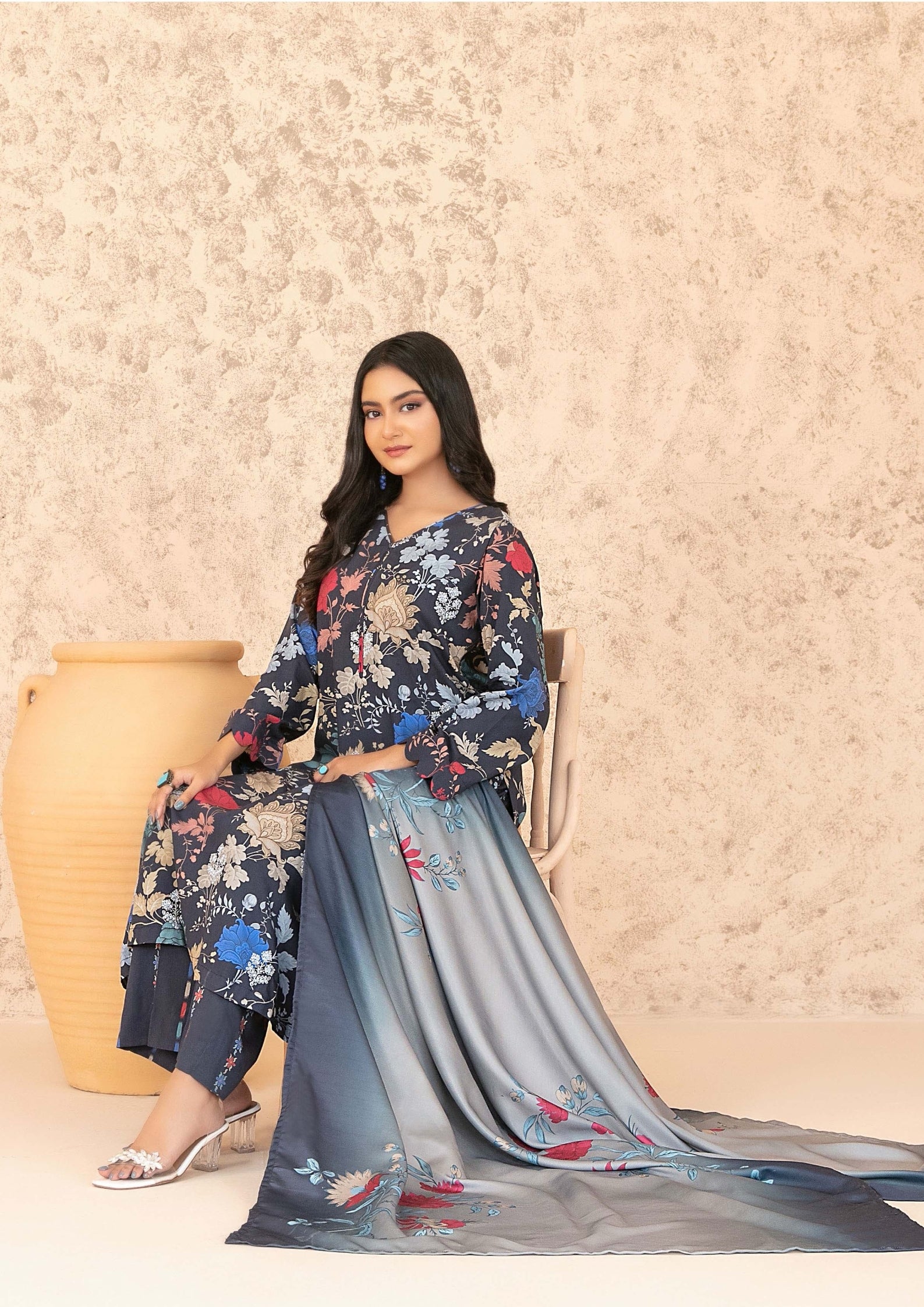 ANCHAL - Unstitched Embroidered Digital Printed Staple