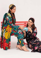 Meena - Unstitched 3-Piece Digital Linen