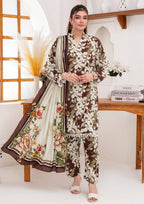 SHAFAQ - Unstitched 3-PCS Bana Dora Linen