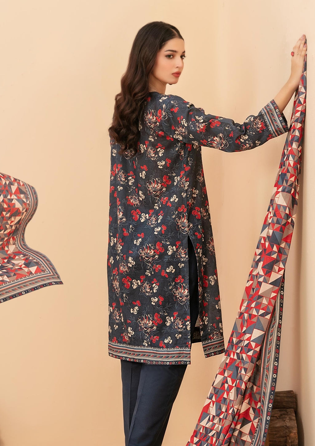 ZARQA - 3-PCS Unstitched Khaddar