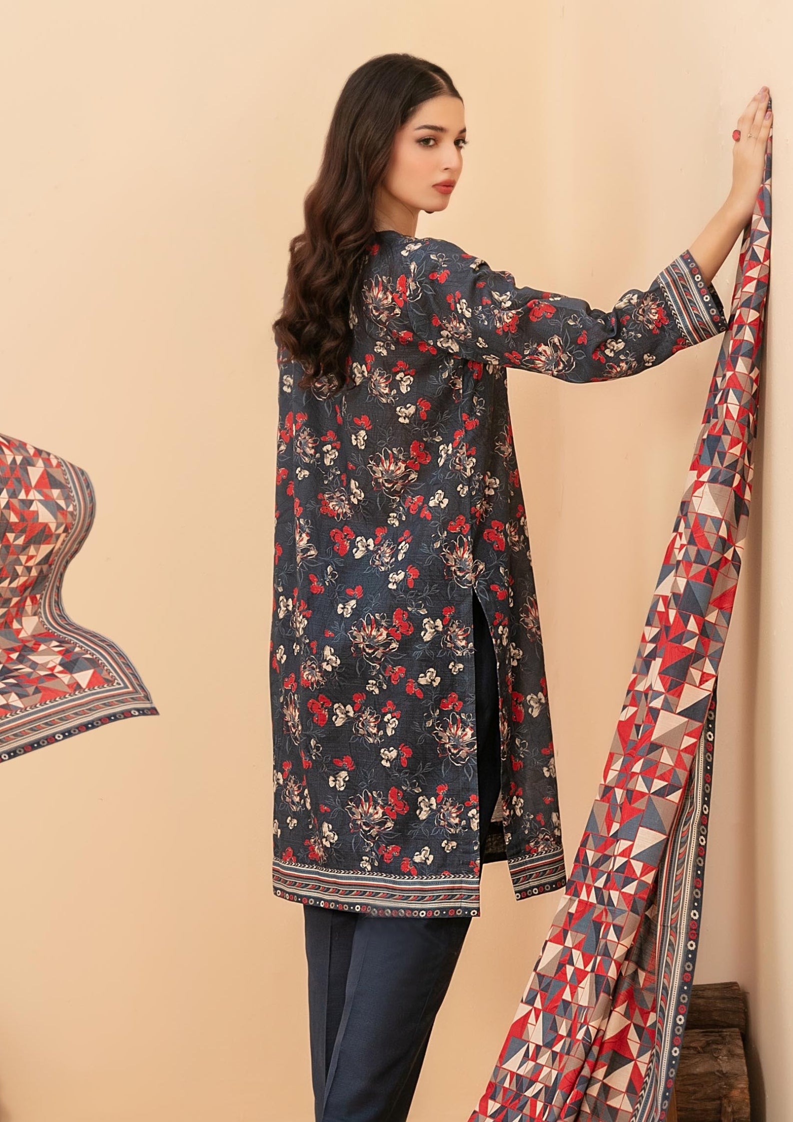 ZARQA - 3-PCS Unstitched Khaddar