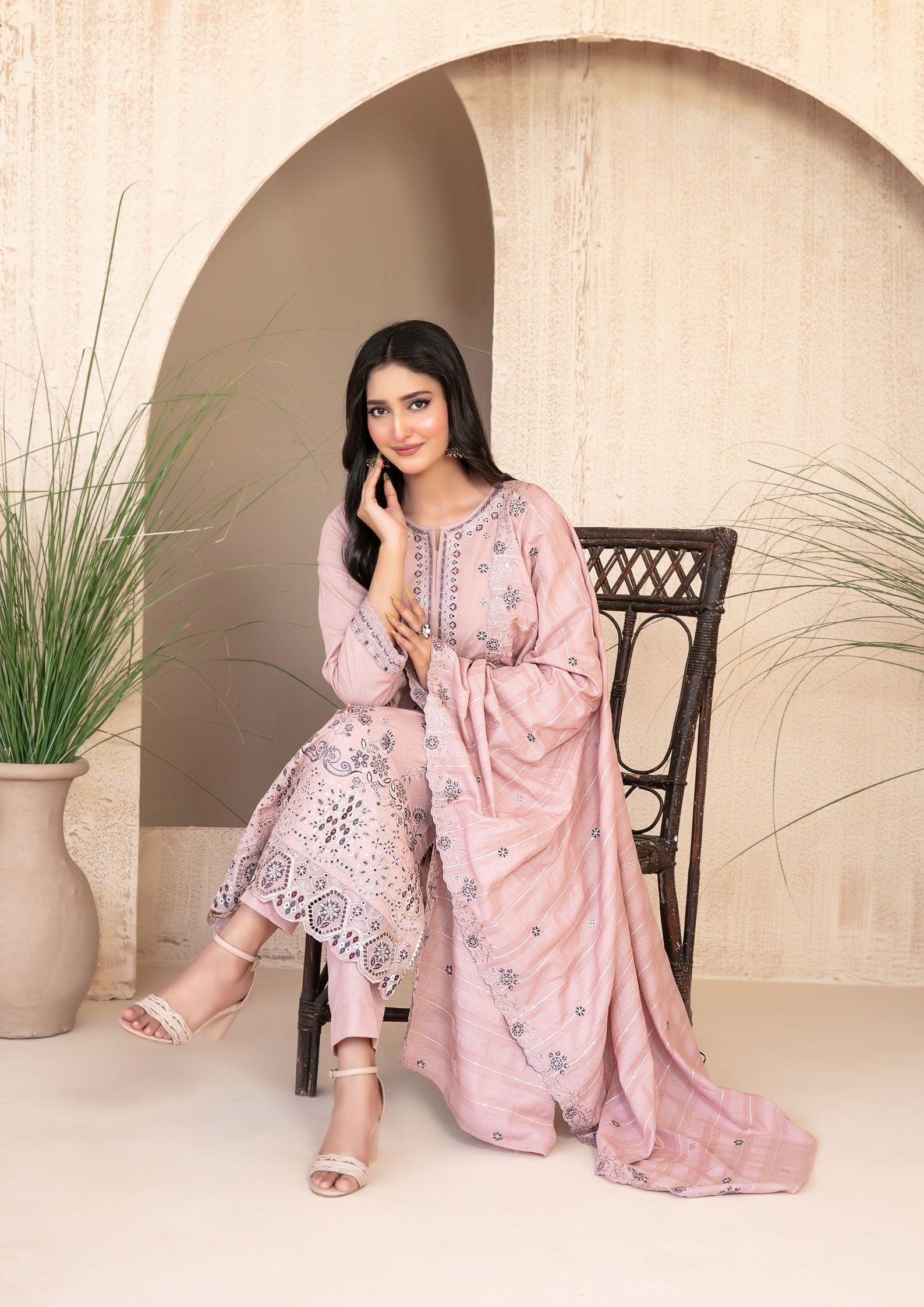 AYZEL - Unstitched Embroidered Karrandi