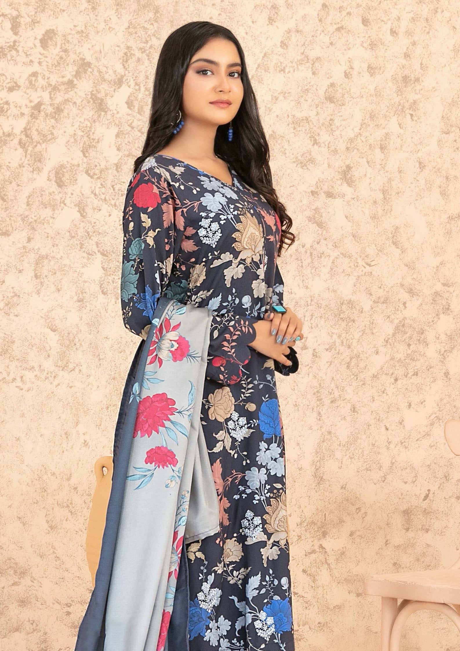 ANCHAL - Unstitched Embroidered Digital Printed Staple