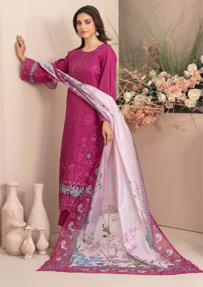 ERSA - Semi Stitched 3-Piece Embroidered Lawn