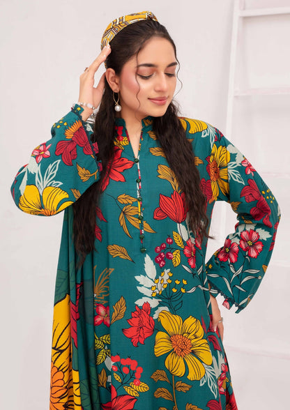 Meena - Unstitched 3-Piece Digital Linen