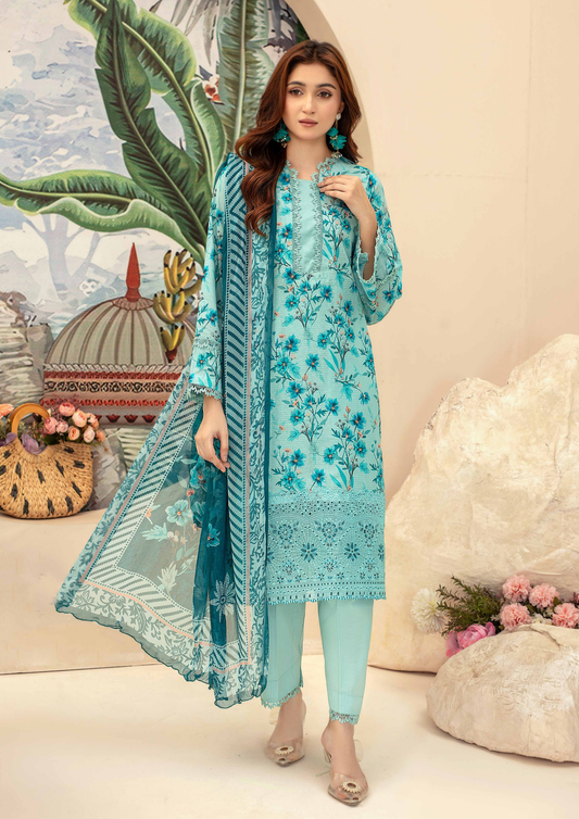 AQAS - Unstitched 3-Piece Digital Printed