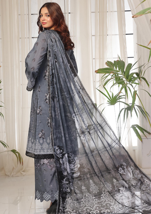 CHANDNI RAAT - Unstitched 3-Piece Bana Dora Digital Lawn