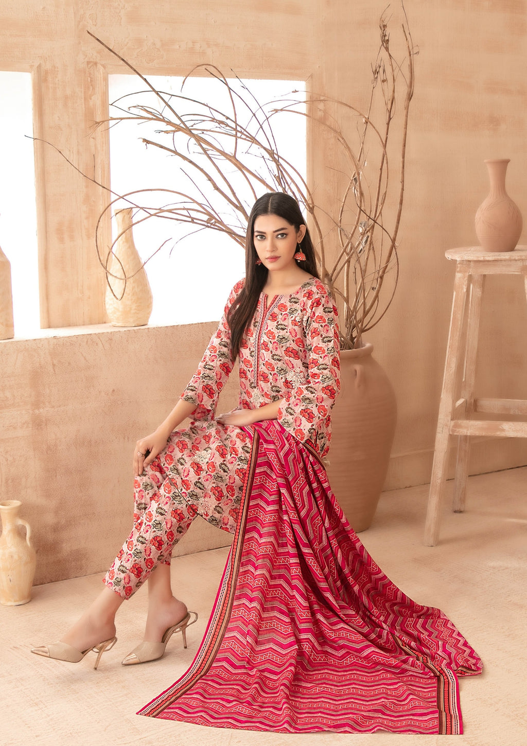 ZIMAL - Unstitched Embroidered Khaddar