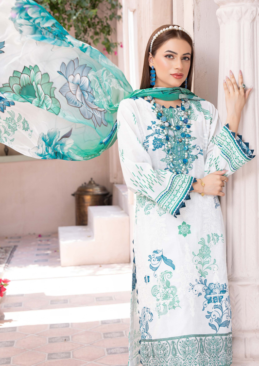 DHAGAY - Unstitched 3-Piece Embroidered Lawn