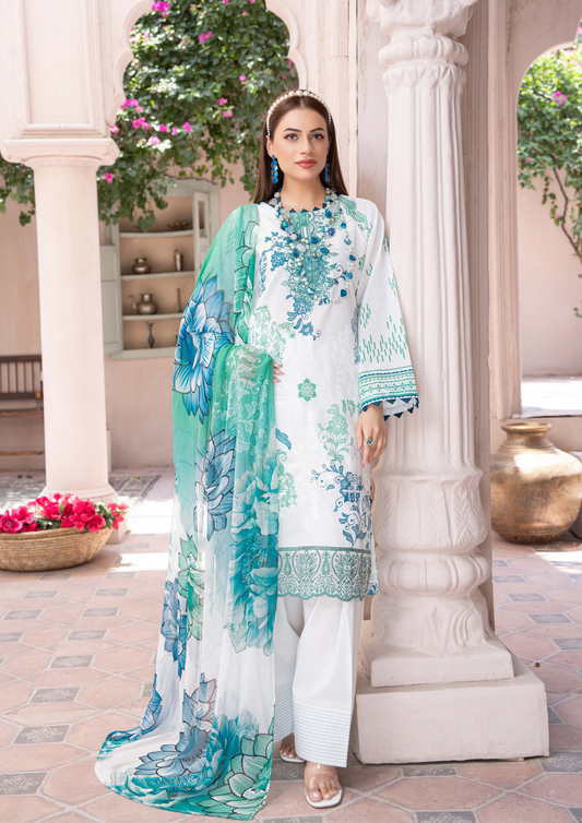 DHAGAY - Unstitched 3-Piece Embroidered Lawn