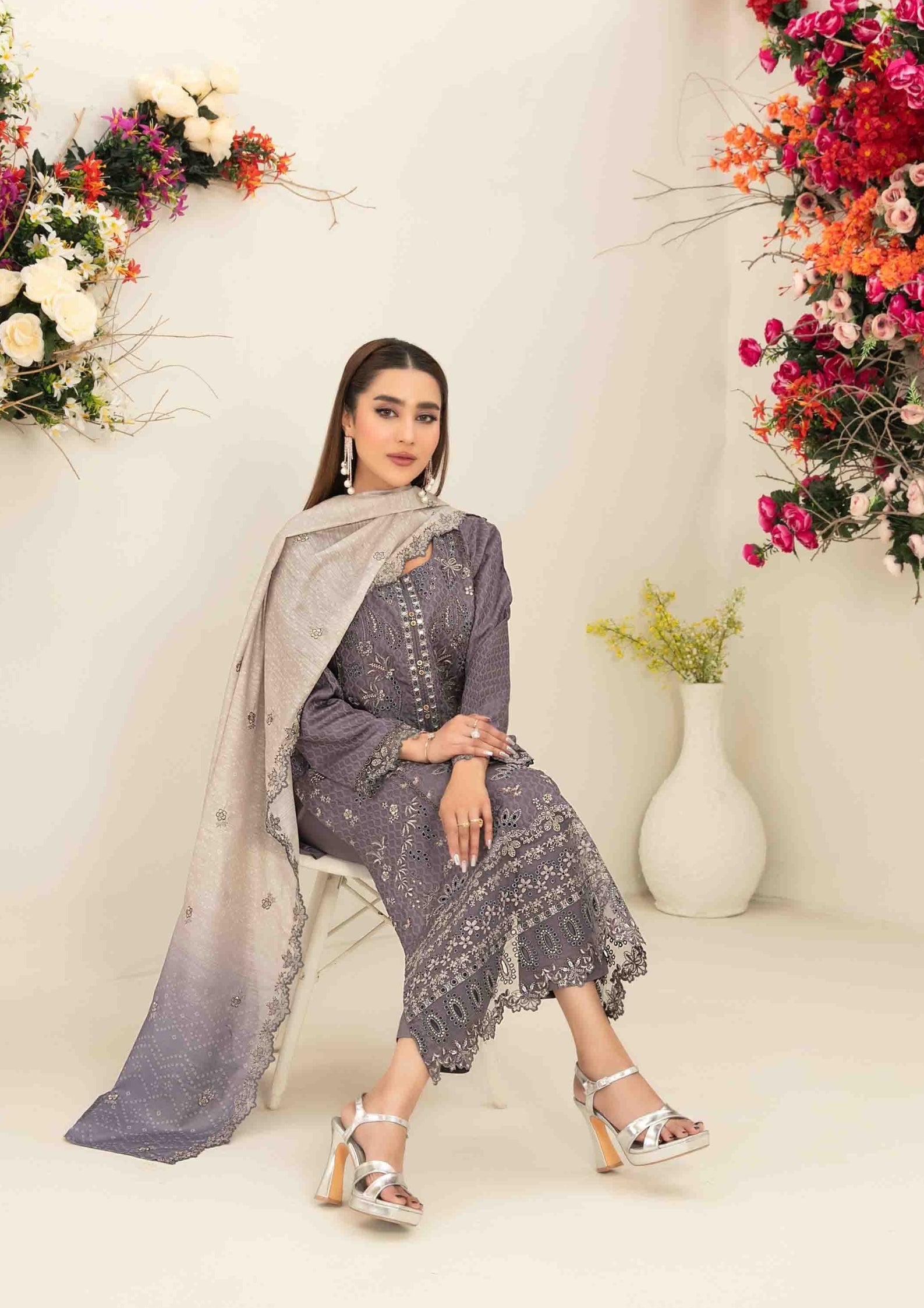 ZAFRAH - Semi Stitched Embroidered Viscose