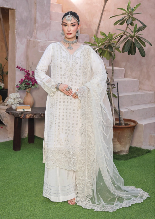 SHEESH MAHAL - Semi Stitched 3 - Piece Embroidered