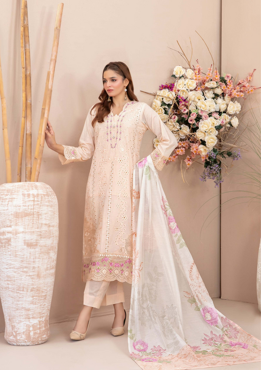 ERSA - Semi Stitched 3-Piece Embroidered Lawn