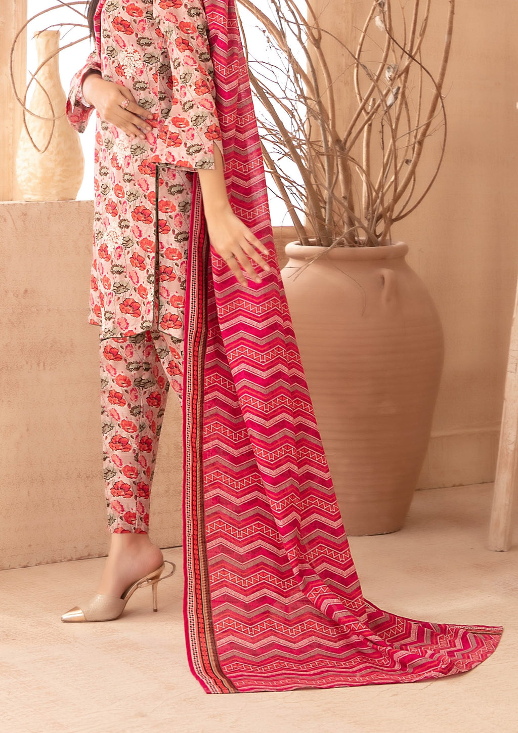 ZIMAL - Unstitched Embroidered Khaddar