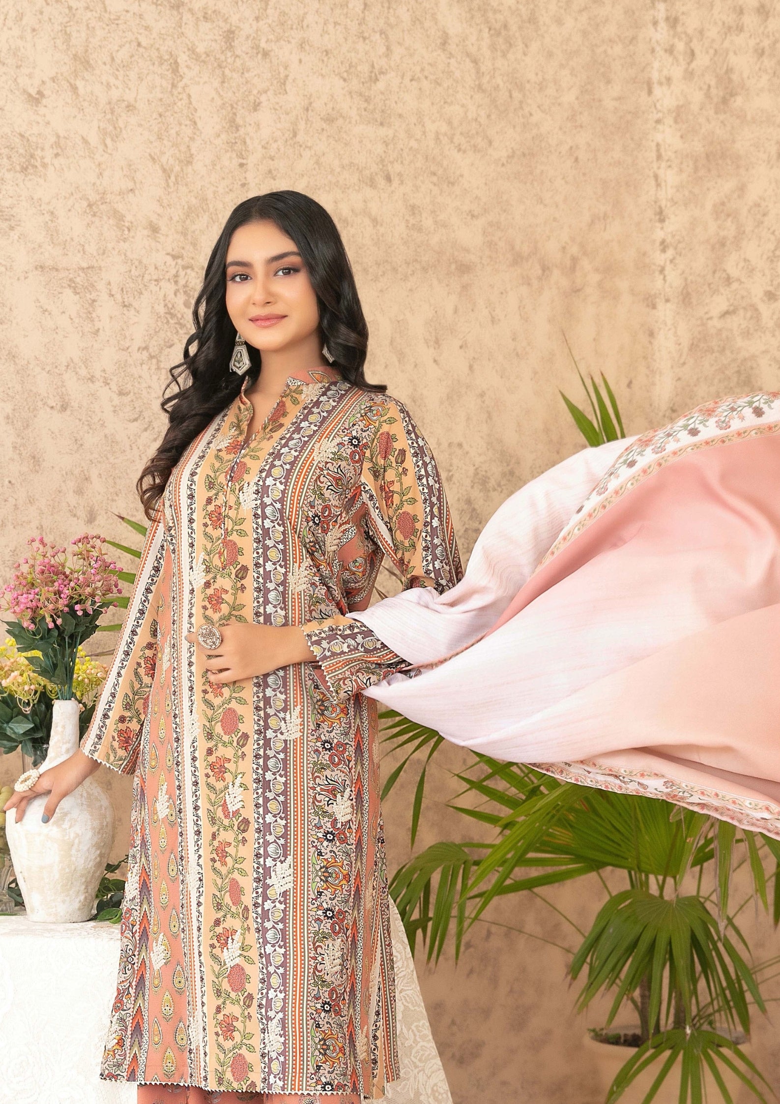 ANCHAL - Unstitched Embroidered Digital Printed Staple