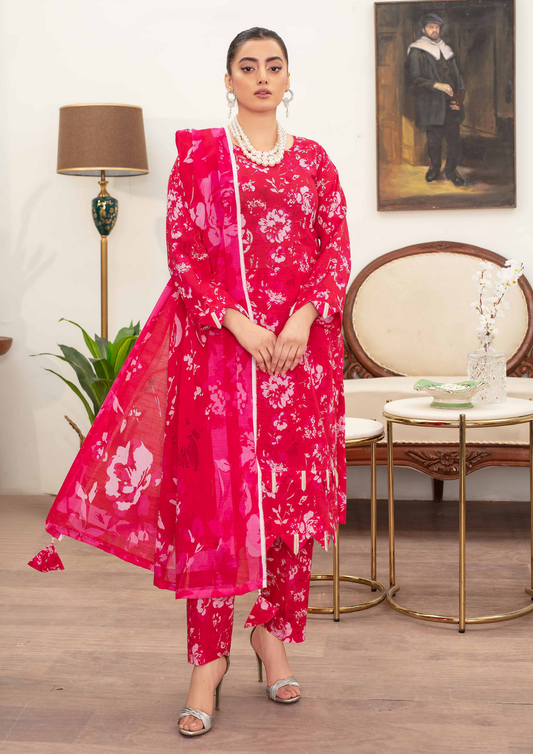 AROOHI - Unstitched 3-Piece Printed Lawn