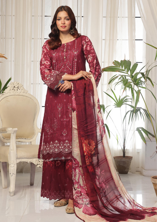 CHANDNI RAAT - Unstitched 3-Piece Bana Dora Digital Lawn