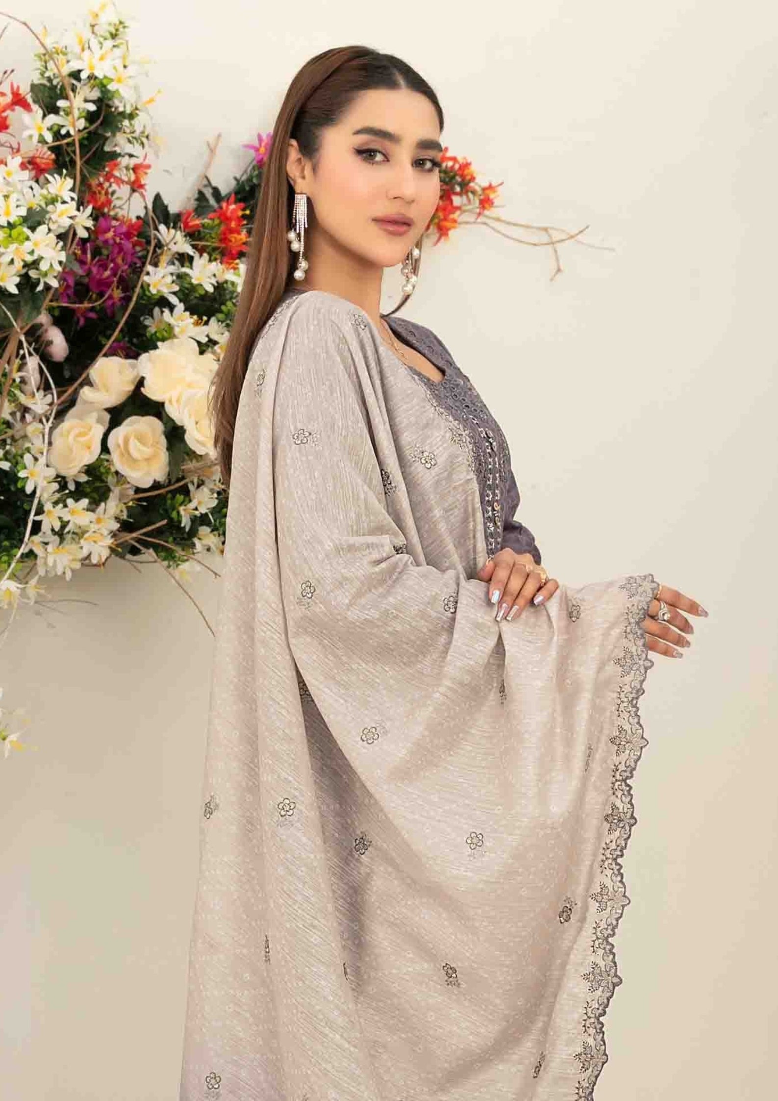 ZAFRAH - Semi Stitched Embroidered Viscose