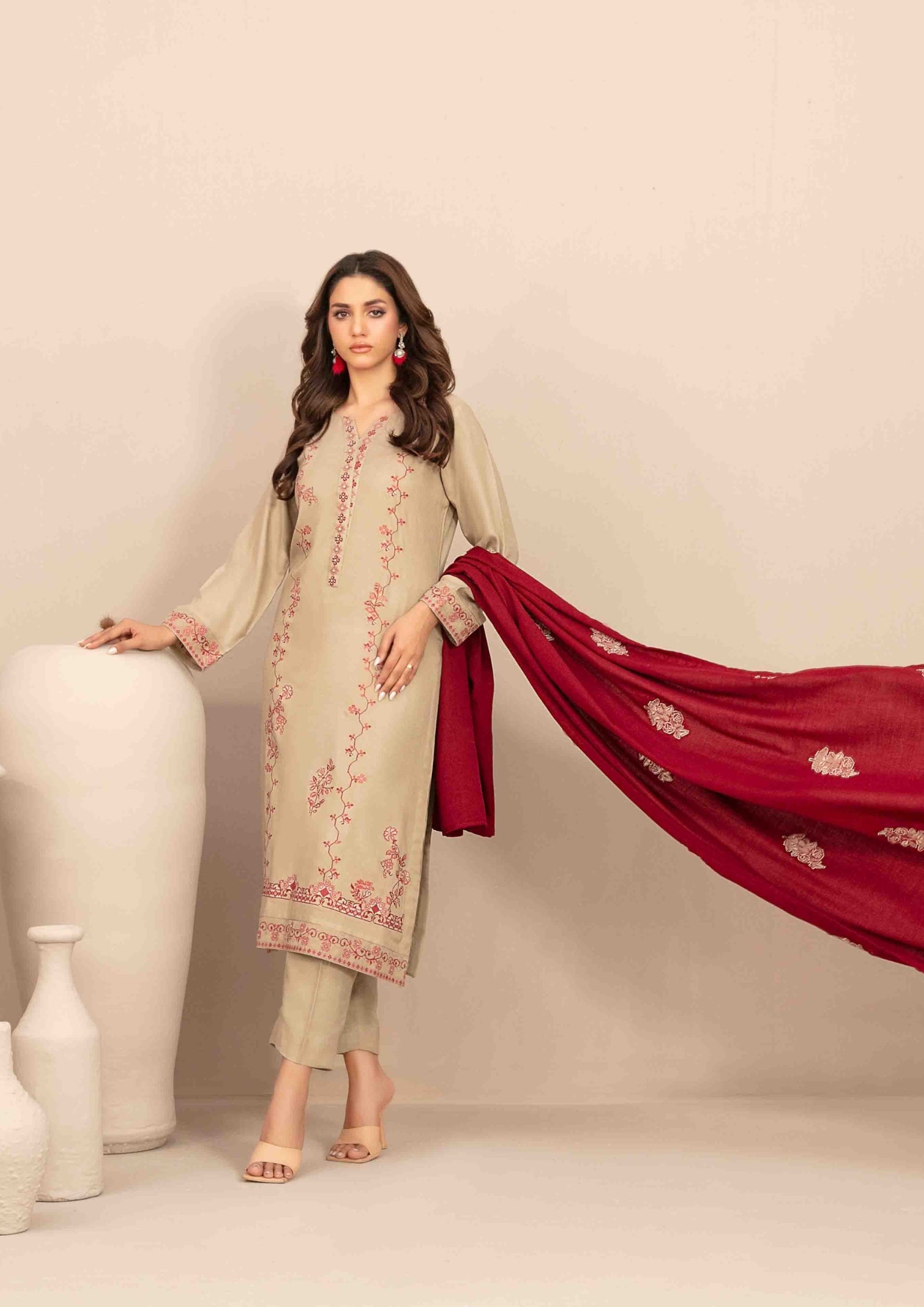 INAYA - Semi Stitched Embroidered